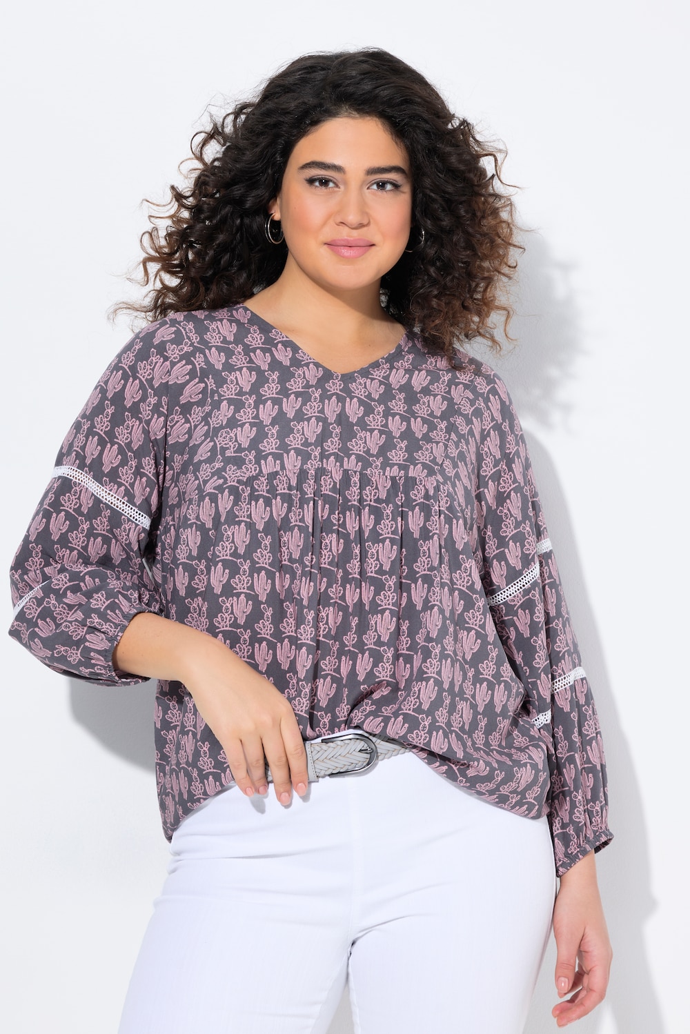 Große Größen Bluse, Damen, grau, Größe: 58/60, Viskose, Ulla Popken Große Größen Bluse, Damen, grau, Größe: 58/60, Viskose, Ulla Popken von Ulla Popken