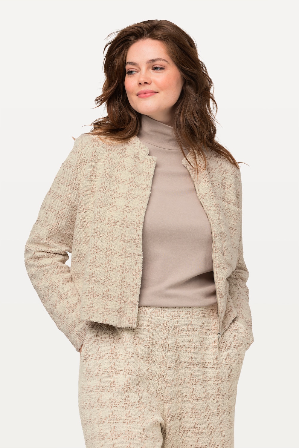 Große Größen Bouclé-Jacke, Damen, beige, Größe: 46/48, Ulla Popken Große Größen Bouclé-Jacke, Damen, beige, Größe: 46/48, Ulla Popken von Ulla Popken