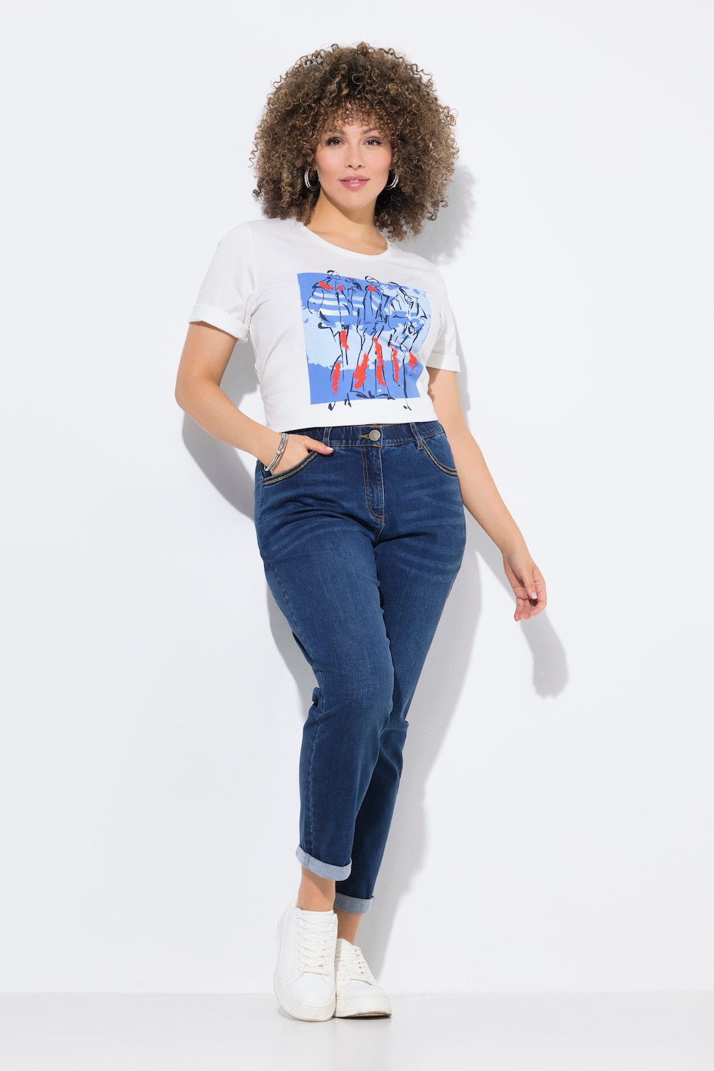 Große Größen Boyfriend-Jeans, Damen, blau, Größe: 52, Baumwolle, Ulla Popken Große Größen Boyfriend-Jeans, Damen, blau, Größe: 52, Baumwolle, Ulla Popken von Ulla Popken