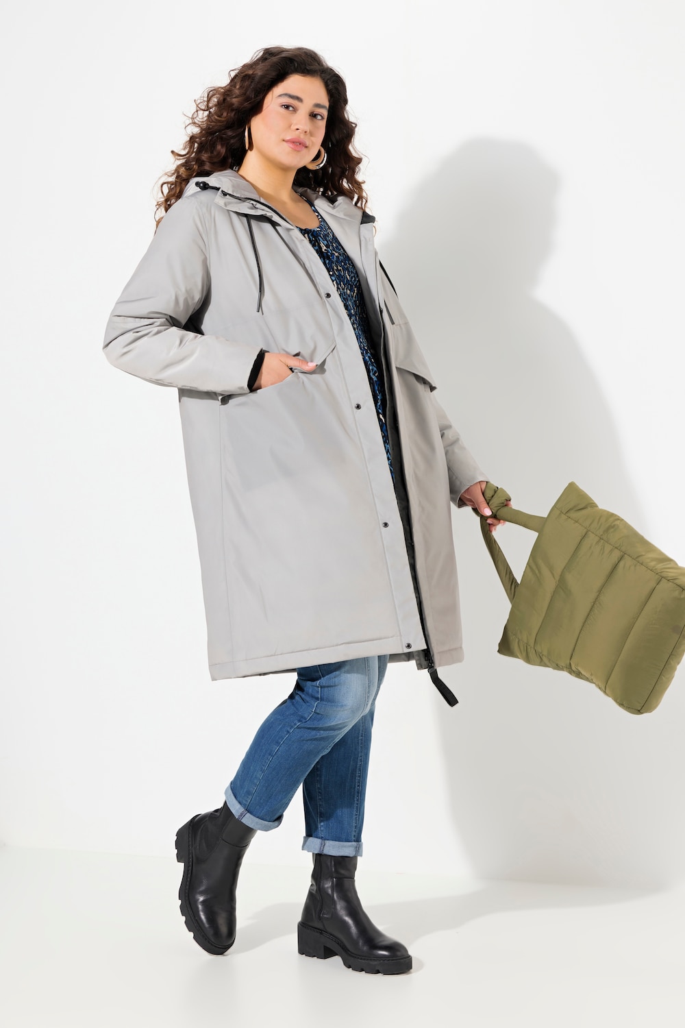 Große Größen HYPRAR Funktionsmantel, Damen, grau, Größe: 58/60, Polyester, Ulla Popken Große Größen HYPRAR Funktionsmantel, Damen, grau, Größe: 58/60, Polyester, Ulla Popken von Ulla Popken