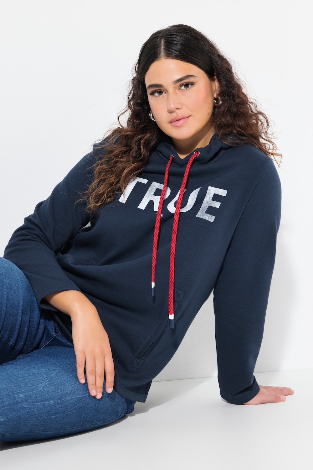 Große Größen Hoodie, Damen, blau, Größe: 50/52, Baumwolle, Ulla Popken Große Größen Hoodie, Damen, blau, Größe: 50/52, Baumwolle, Ulla Popken von Ulla Popken