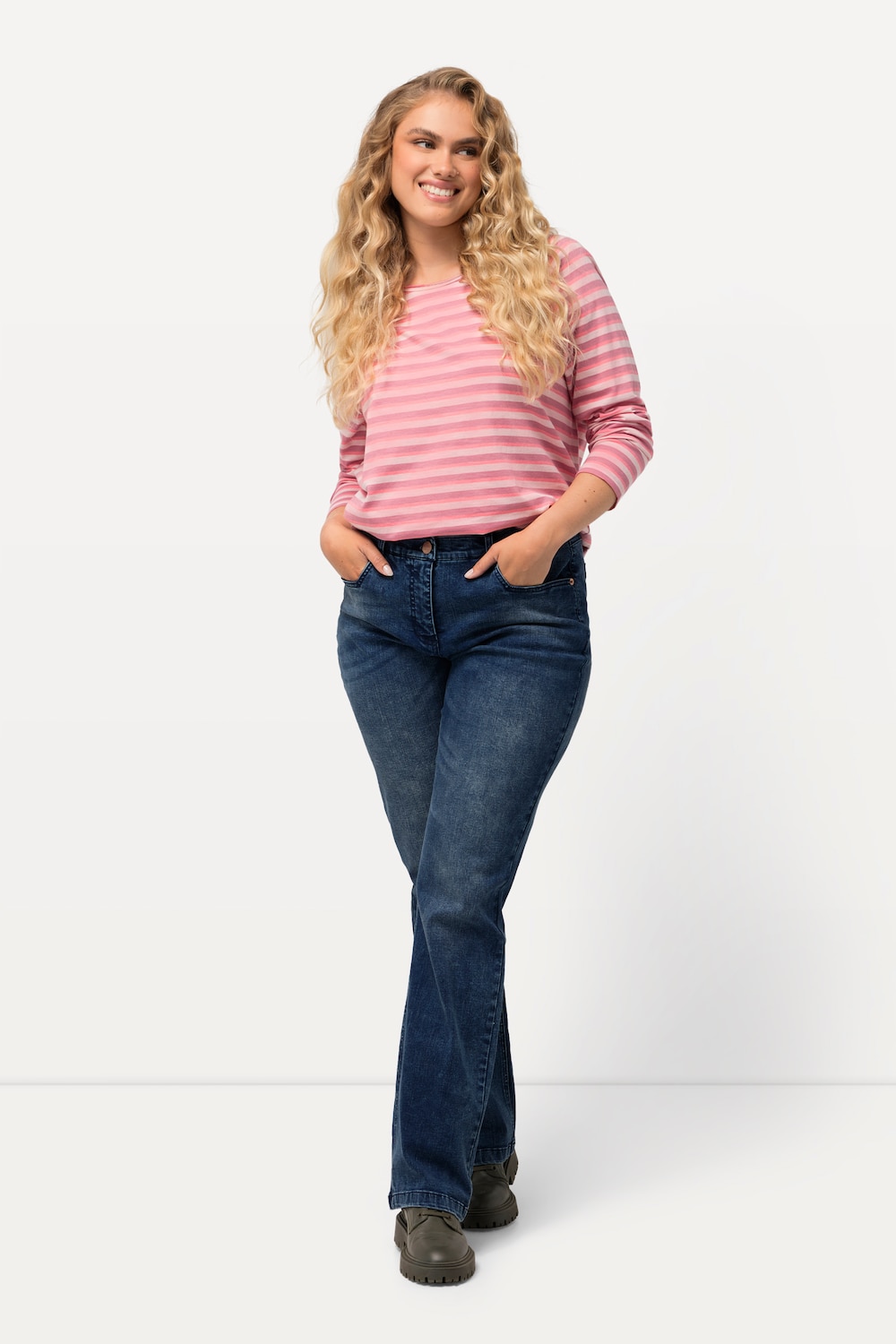 Große Größen Jeans Mandy, Damen, blau, Größe: 112, Baumwolle/Viskose/Polyester, Ulla Popken von Ulla Popken