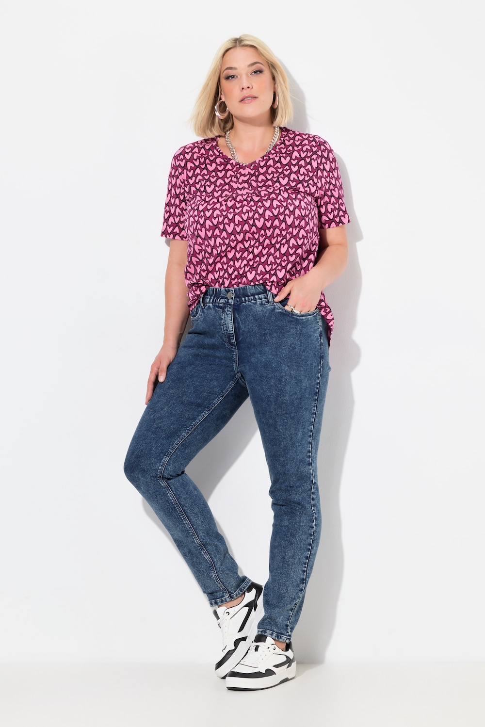 Große Größen Jerseyjeans Sarah, Damen, blau, Größe: 46, Baumwolle/Polyester, Ulla Popken Große Größen Jerseyjeans Sarah, Damen, blau, Größe: 46, Baumwolle/Polyester, Ulla Popken von Ulla Popken