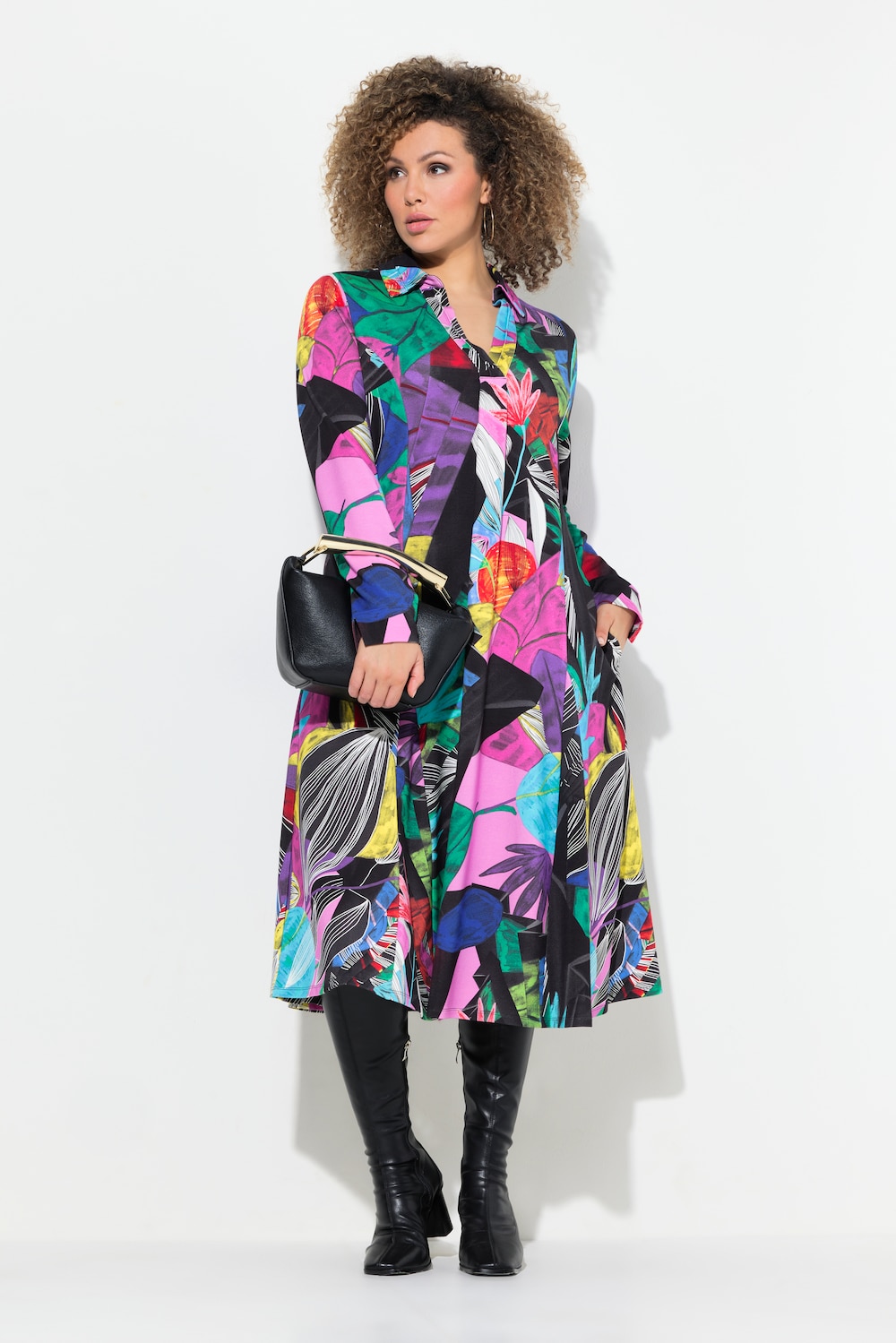 Große Größen Jerseykleid, Damen, schwarz, Größe: 54/56, Viskose/Synthetische Fasern, Ulla Popken Große Größen Jerseykleid, Damen, schwarz, Größe: 54/56, Viskose/Synthetische Fasern, Ulla Popken von Ulla Popken