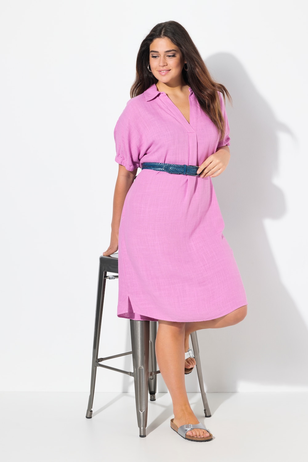 Große Größen Kleid, Damen, rosa, Größe: 54/56, Viskose/Leinen, Ulla Popken Große Größen Kleid, Damen, rosa, Größe: 54/56, Viskose/Leinen, Ulla Popken von Ulla Popken