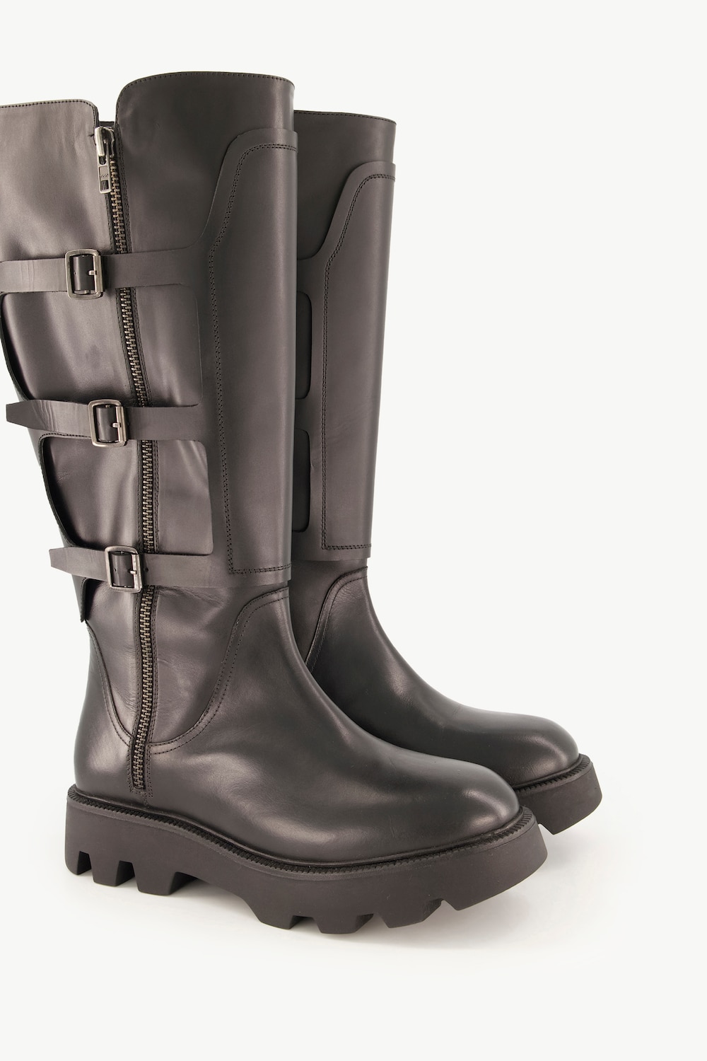 Große Größen Leder-Bikerstiefel, Damen, schwarz, Größe: 38, Sonstige/Leder, Ulla Popken Große Größen Leder-Bikerstiefel, Damen, schwarz, Größe: 38, Sonstige/Leder, Ulla Popken von Ulla Popken