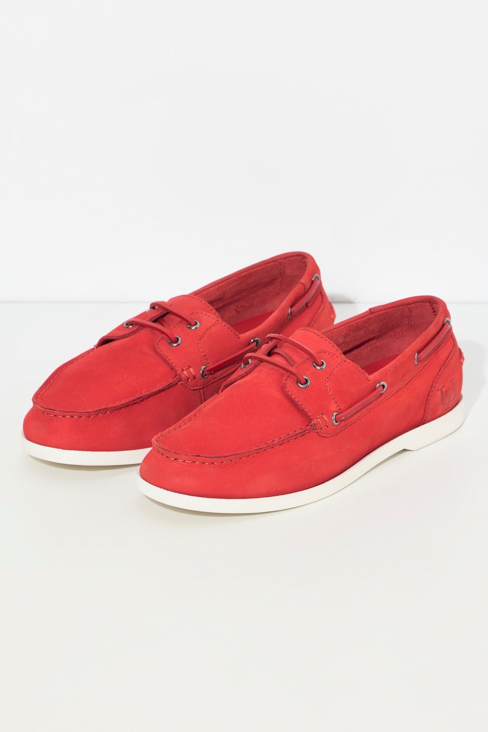 Große Größen Leder-Bootsschuh, Damen, rot, Größe: 43, Leder, Ulla Popken Große Größen Leder-Bootsschuh, Damen, rot, Größe: 43, Leder, Ulla Popken von Ulla Popken