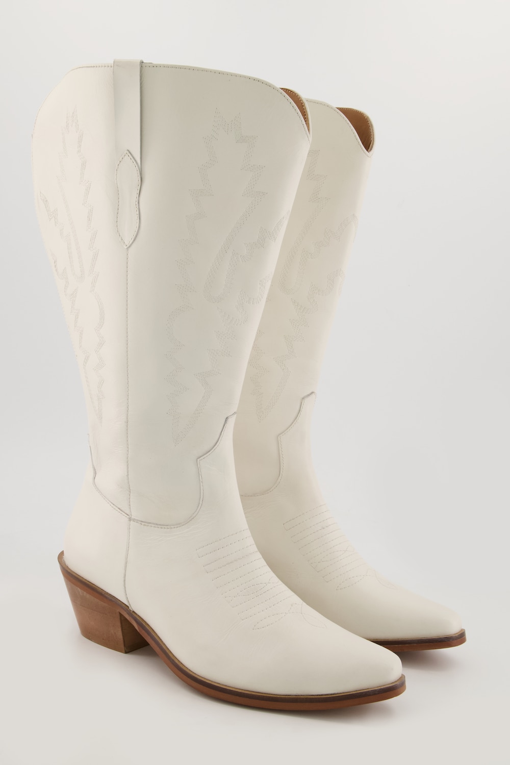 Große Größen Leder-Cowboystiefel, Damen, beige, Größe: 40, Polyester/Leder, Ulla Popken Große Größen Leder-Cowboystiefel, Damen, beige, Größe: 40, Polyester/Leder, Ulla Popken von Ulla Popken