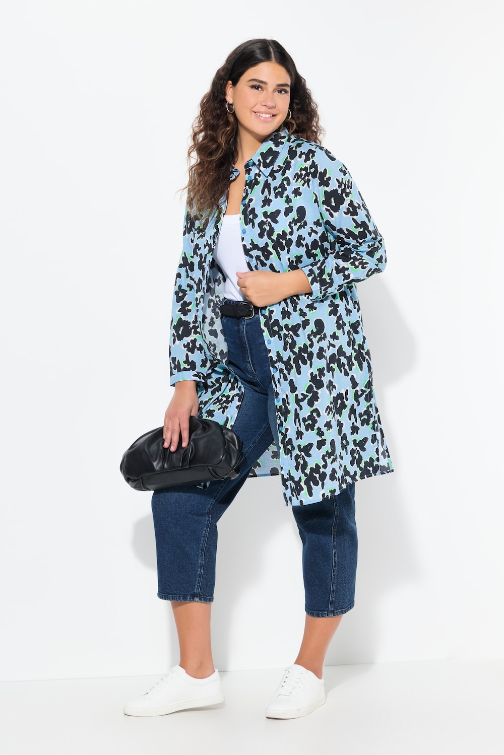 Große Größen Longbluse, Damen, blau, Größe: 50/52, Baumwolle, Ulla Popken Große Größen Longbluse, Damen, blau, Größe: 50/52, Baumwolle, Ulla Popken von Ulla Popken