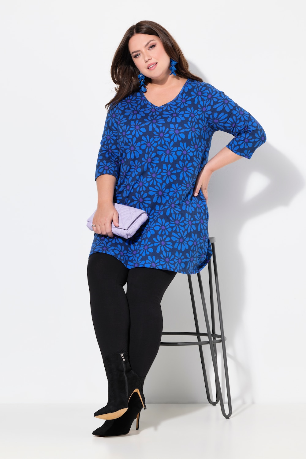 Große Größen Longshirt, Damen, blau, Größe: 54/56, Baumwolle, Ulla Popken Große Größen Longshirt, Damen, blau, Größe: 54/56, Baumwolle, Ulla Popken von Ulla Popken
