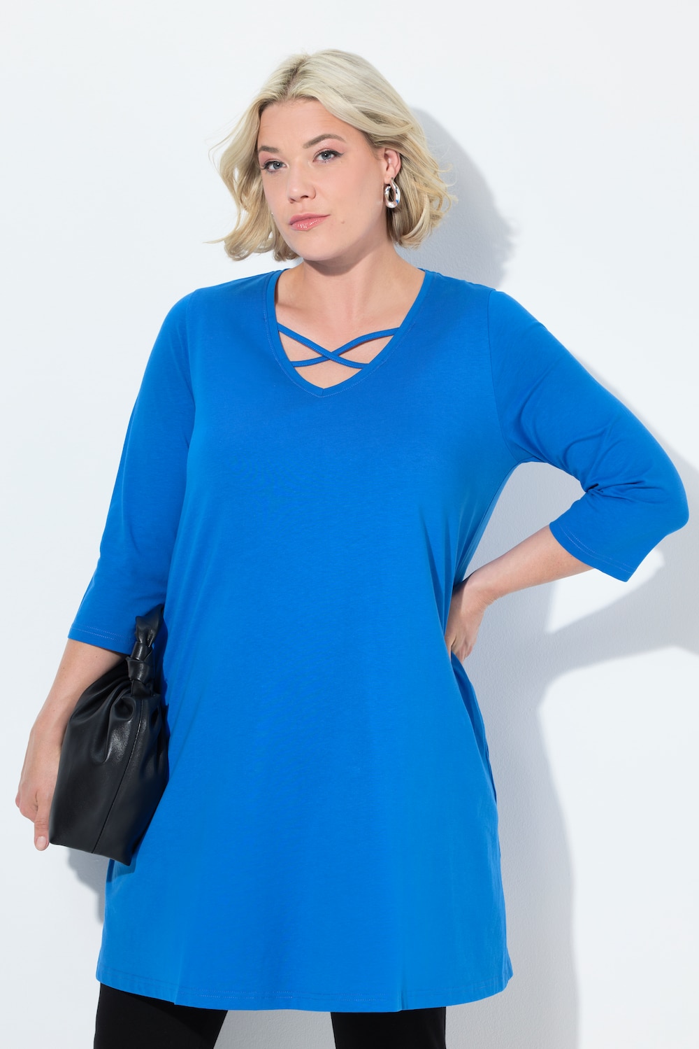 Große Größen Longshirt, Damen, blau, Größe: 58/60, Baumwolle, Ulla Popken Große Größen Longshirt, Damen, blau, Größe: 58/60, Baumwolle, Ulla Popken von Ulla Popken