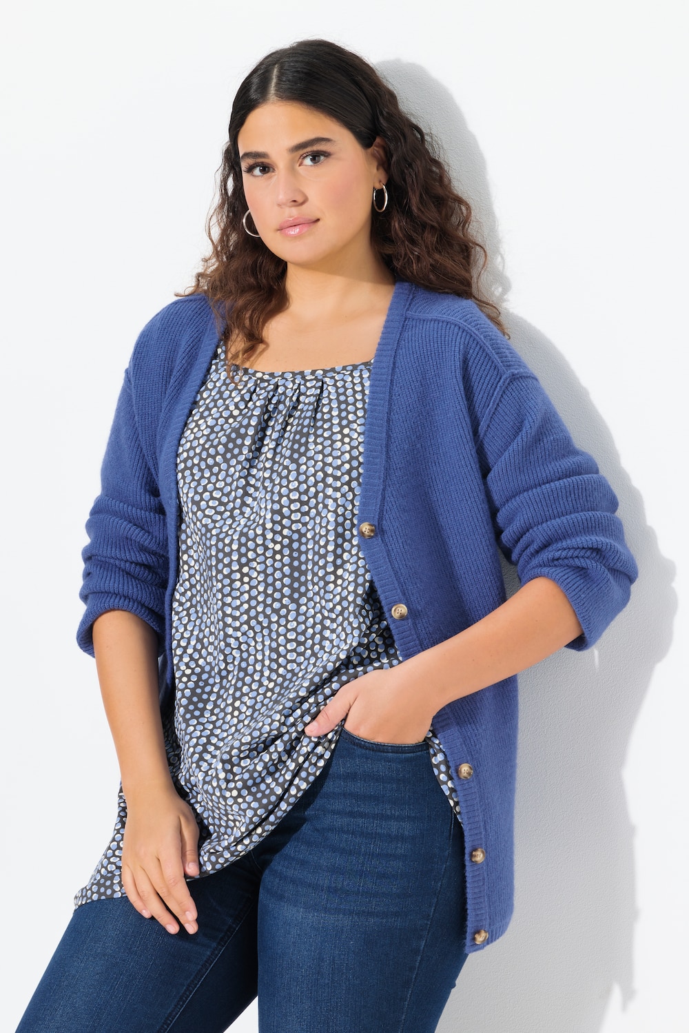 Große Größen Longshirt, Damen, grau, Größe: 46/48, Baumwolle, Ulla Popken Große Größen Longshirt, Damen, grau, Größe: 46/48, Baumwolle, Ulla Popken von Ulla Popken