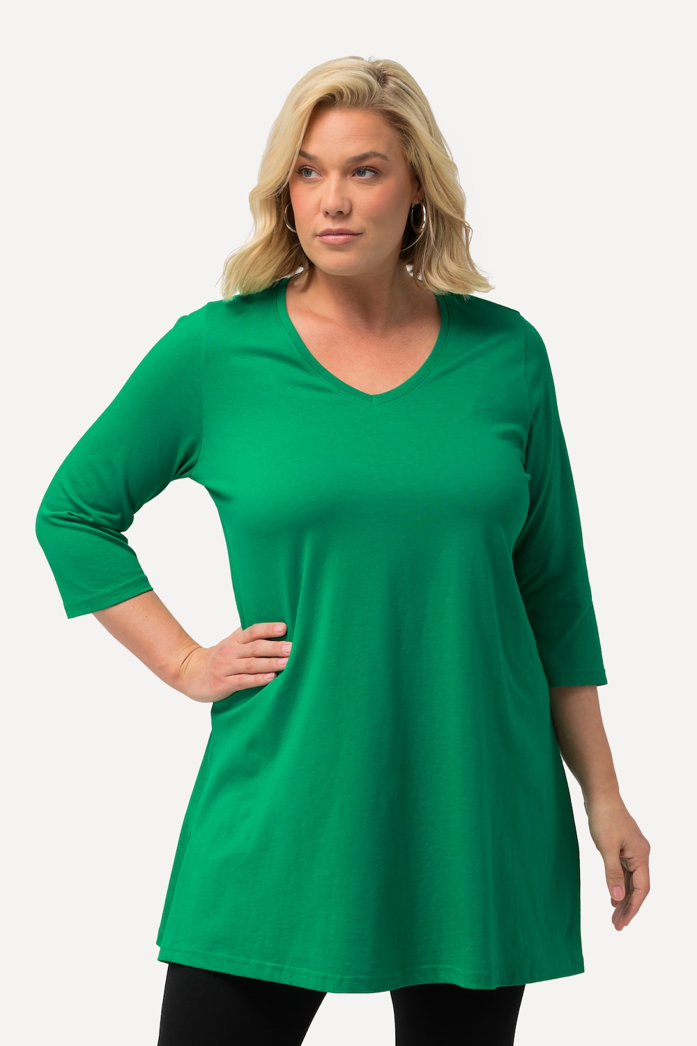 Große Größen Longshirt, Damen, grün, Größe: 50/52, Baumwolle, Ulla Popken von Ulla Popken