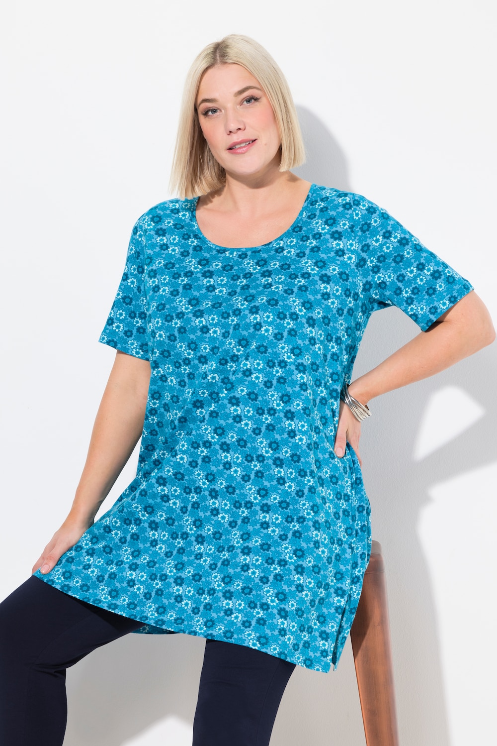 Große Größen Longshirt, Damen, türkis, Größe: 50/52, Baumwolle, Ulla Popken Große Größen Longshirt, Damen, türkis, Größe: 50/52, Baumwolle, Ulla Popken von Ulla Popken