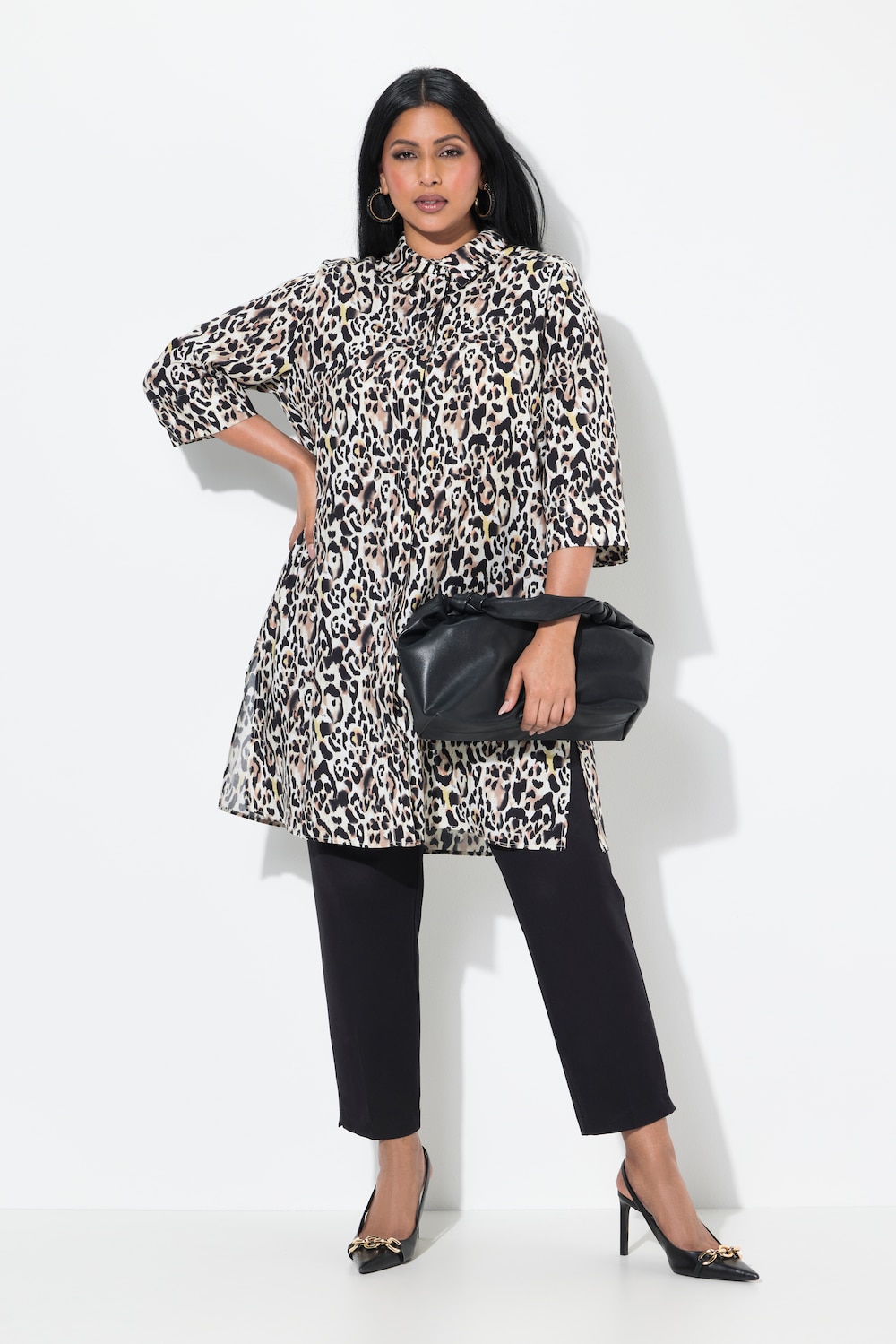 Große Größen Lyocell-Longbluse, Damen, schwarz, Größe: 46/48, Synthetische Fasern, Ulla Popken Große Größen Lyocell-Longbluse, Damen, schwarz, Größe: 46/48, Synthetische Fasern, Ulla Popken von Ulla Popken