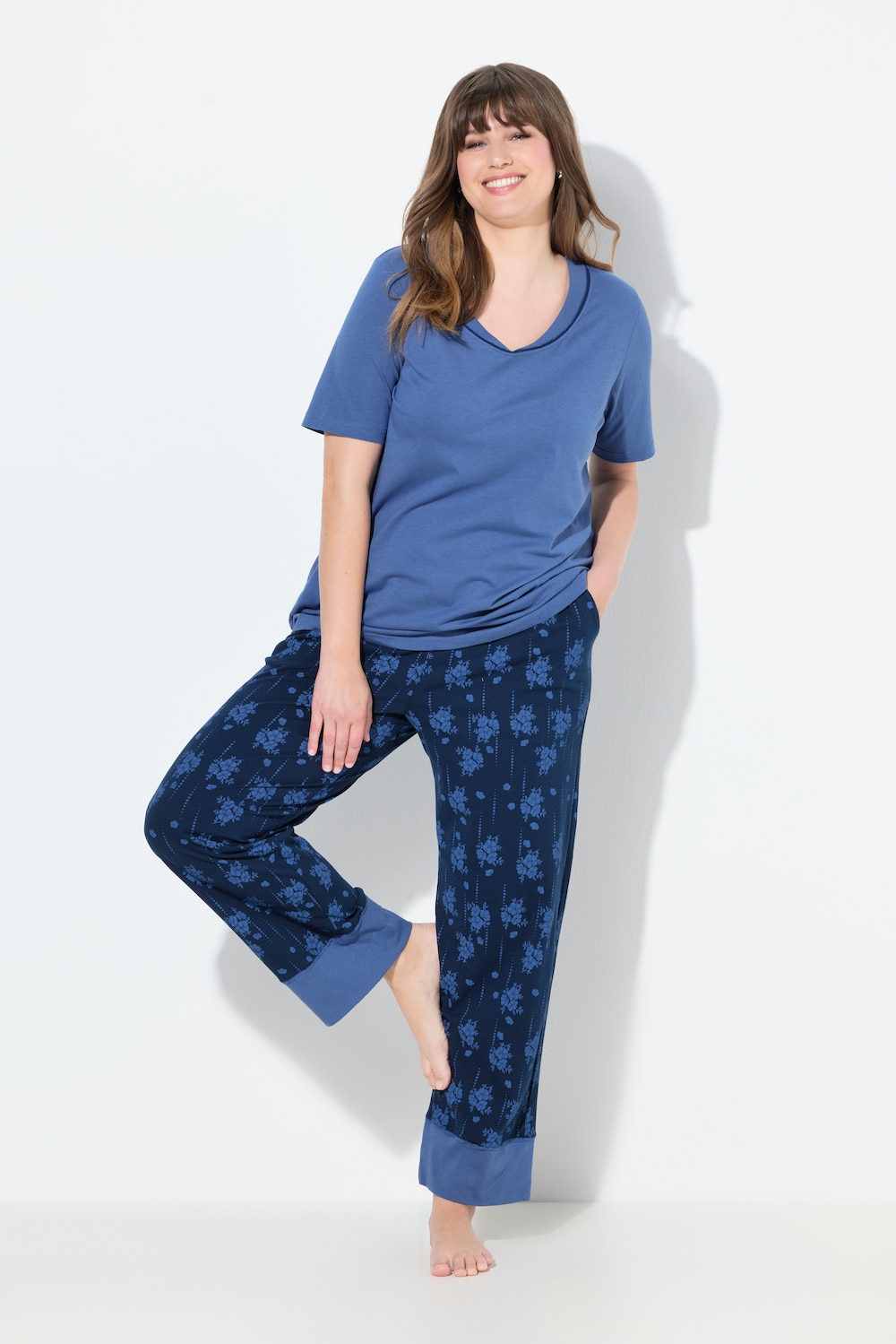 Große Größen Pyjama, Damen, blau, Größe: 54/56, Baumwolle, Ulla Popken Große Größen Pyjama, Damen, blau, Größe: 54/56, Baumwolle, Ulla Popken von Ulla Popken