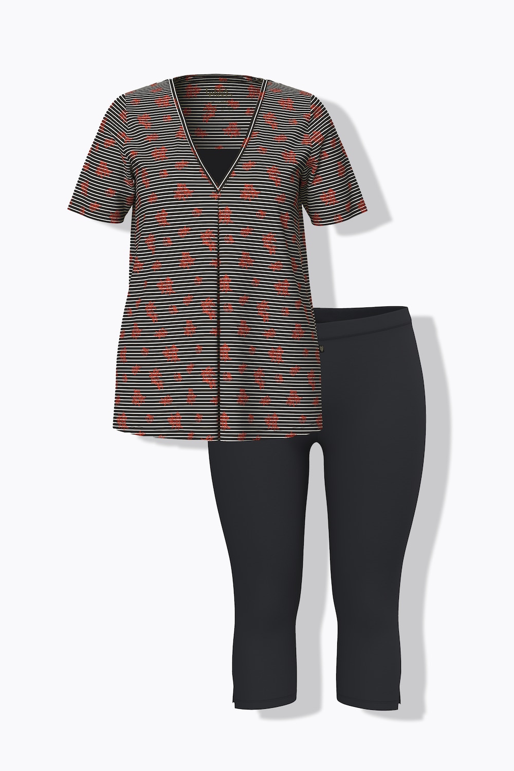 Große Größen Pyjama, Damen, schwarz, Größe: 62/64, Baumwolle, Ulla Popken Große Größen Pyjama, Damen, schwarz, Größe: 62/64, Baumwolle, Ulla Popken von Ulla Popken