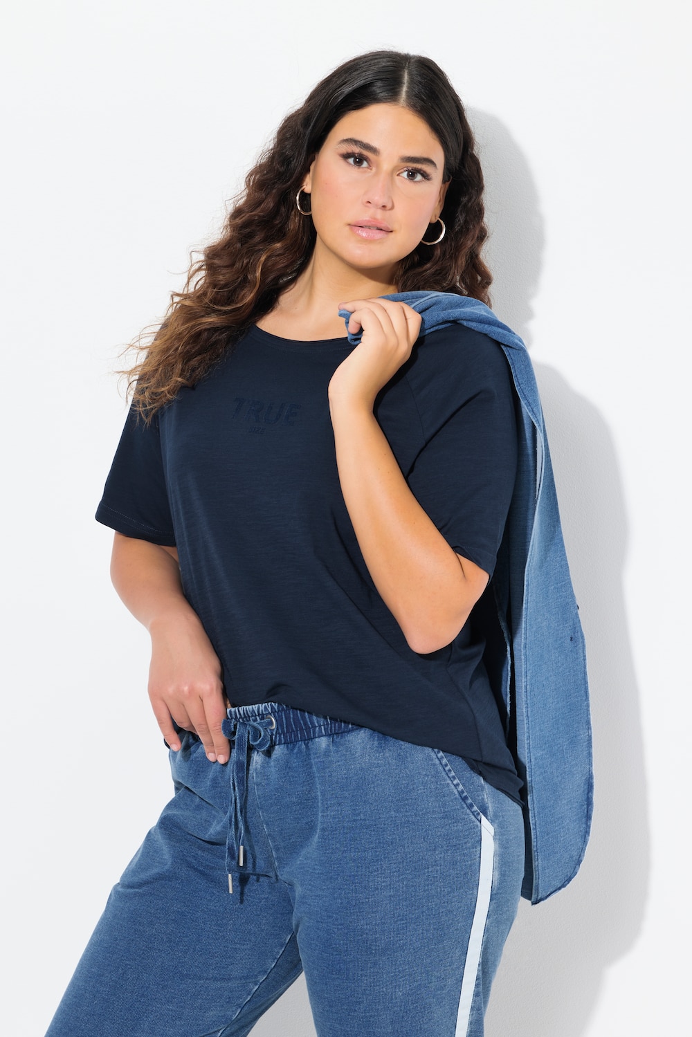 Große Größen Shirt, Damen, blau, Größe: 46/48, Baumwolle, Ulla Popken Große Größen Shirt, Damen, blau, Größe: 46/48, Baumwolle, Ulla Popken von Ulla Popken