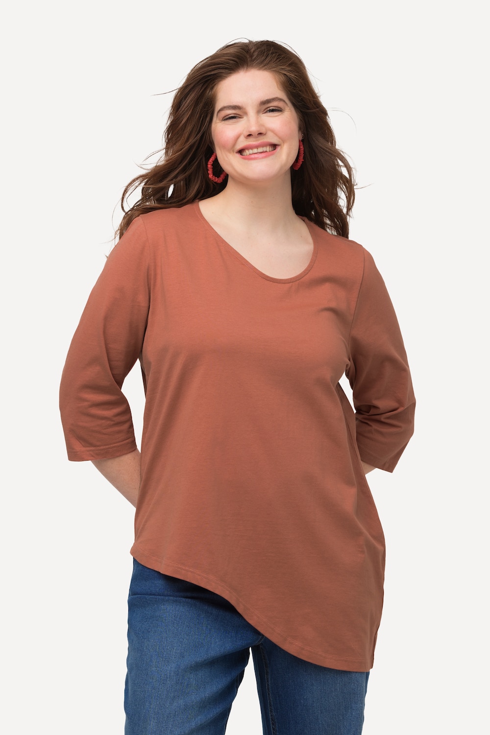 Große Größen Shirt, Damen, rot, Größe: 50/52, Baumwolle, Ulla Popken von Ulla Popken