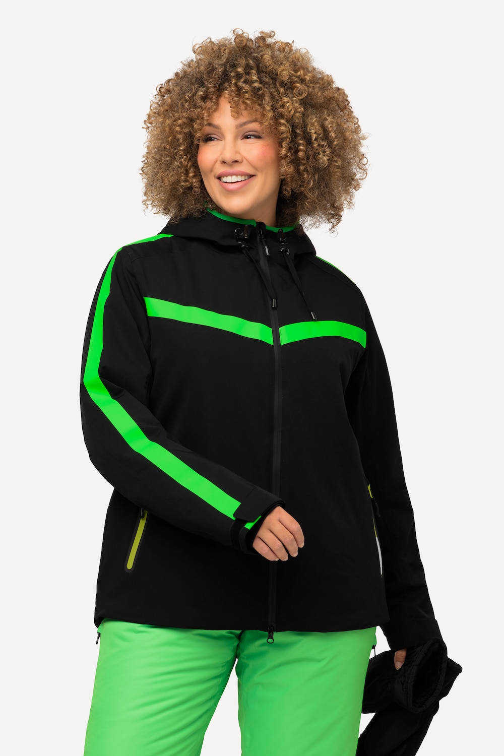 Große Größen Performancejacke, Damen, schwarz, Größe: 46/48, Polyester/Synthetische Fasern, Ulla Popken von Ulla Popken