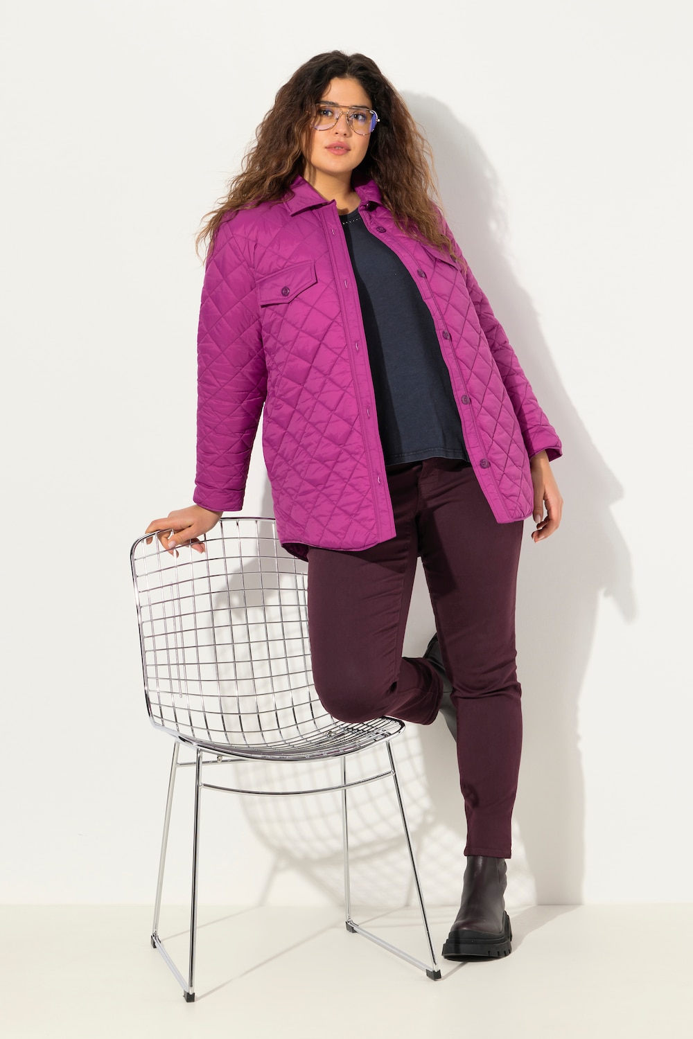 Große Größen Stepp-Hemdjacke, Damen, lila, Größe: 54/56, Ulla Popken Große Größen Stepp-Hemdjacke, Damen, lila, Größe: 54/56, Ulla Popken von Ulla Popken