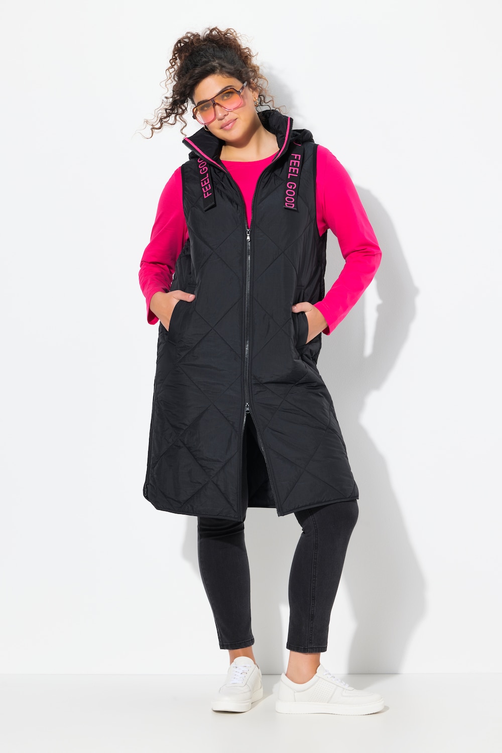 Große Größen Steppweste, Damen, schwarz, Größe: 46/48, Polyester/Synthetische Fasern, Ulla Popken Große Größen Steppweste, Damen, schwarz, Größe: 46/48, Polyester/Synthetische Fasern, Ulla Popken von Ulla Popken