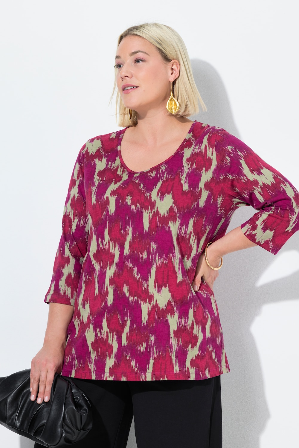 Große Größen T-Shirt, Damen, schwarz, Größe: 58/60, Baumwolle, Ulla Popken Große Größen T-Shirt, Damen, schwarz, Größe: 58/60, Baumwolle, Ulla Popken von Ulla Popken