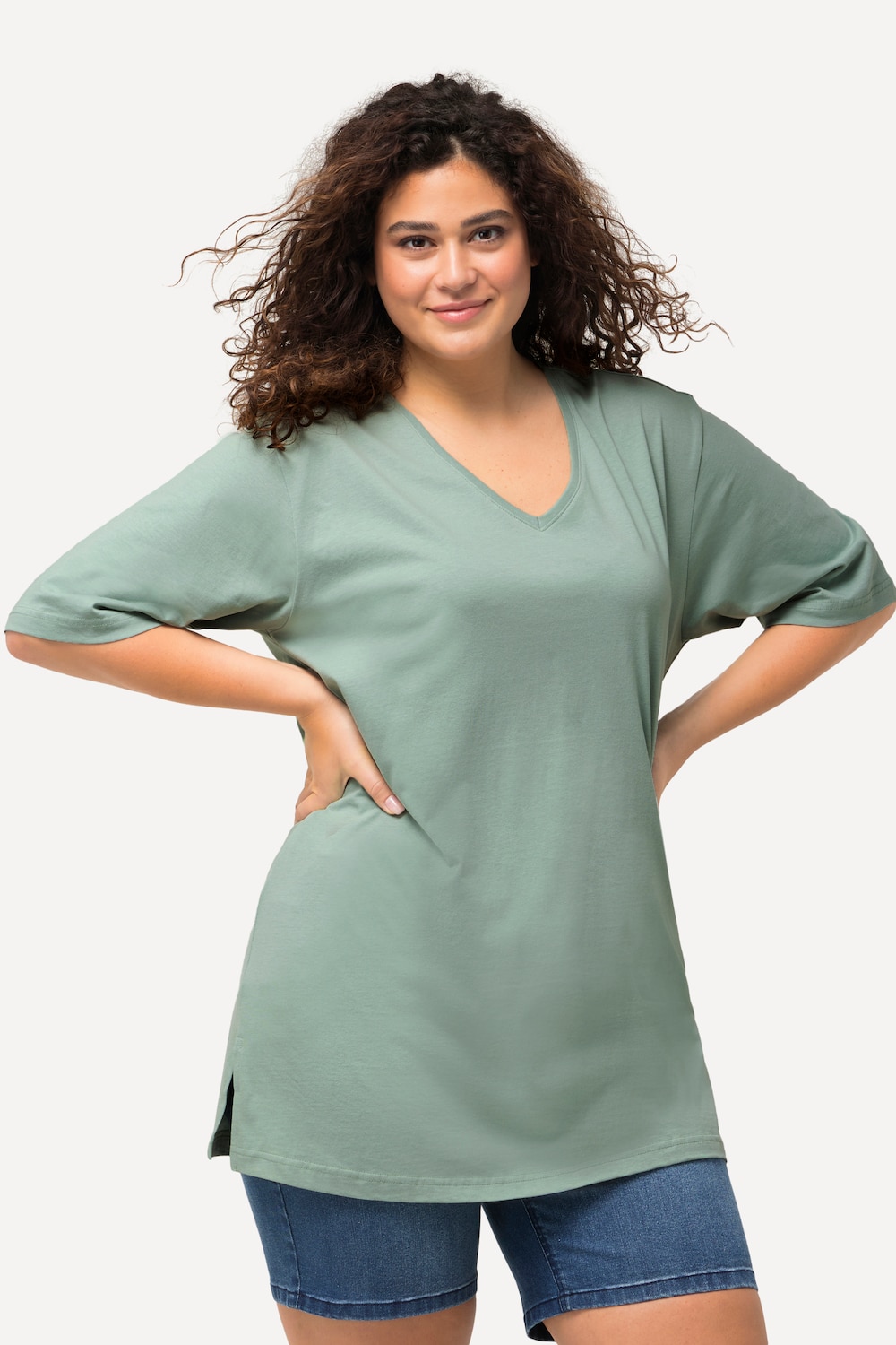 Große Größen T-Shirt, Damen, türkis, Größe: 54/56, Baumwolle, Ulla Popken Große Größen T-Shirt, Damen, türkis, Größe: 54/56, Baumwolle, Ulla Popken von Ulla Popken