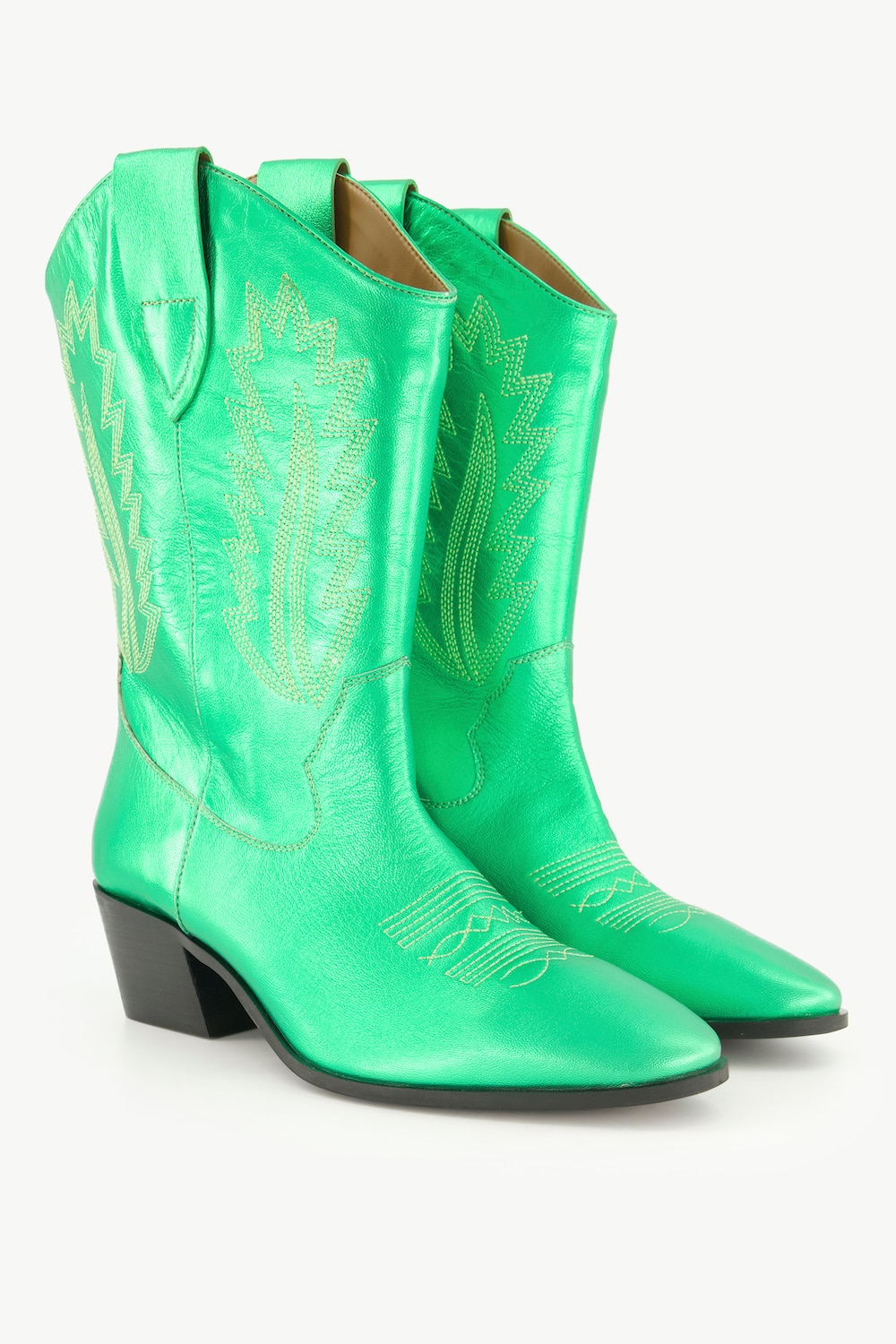 Leder-Cowboystiefel, Damen, grün, Größe: 44, Leder/Synthetische Fasern, Ulla Popken Leder-Cowboystiefel, Damen, grün, Größe: 44, Leder/Synthetische Fasern, Ulla Popken von Ulla Popken