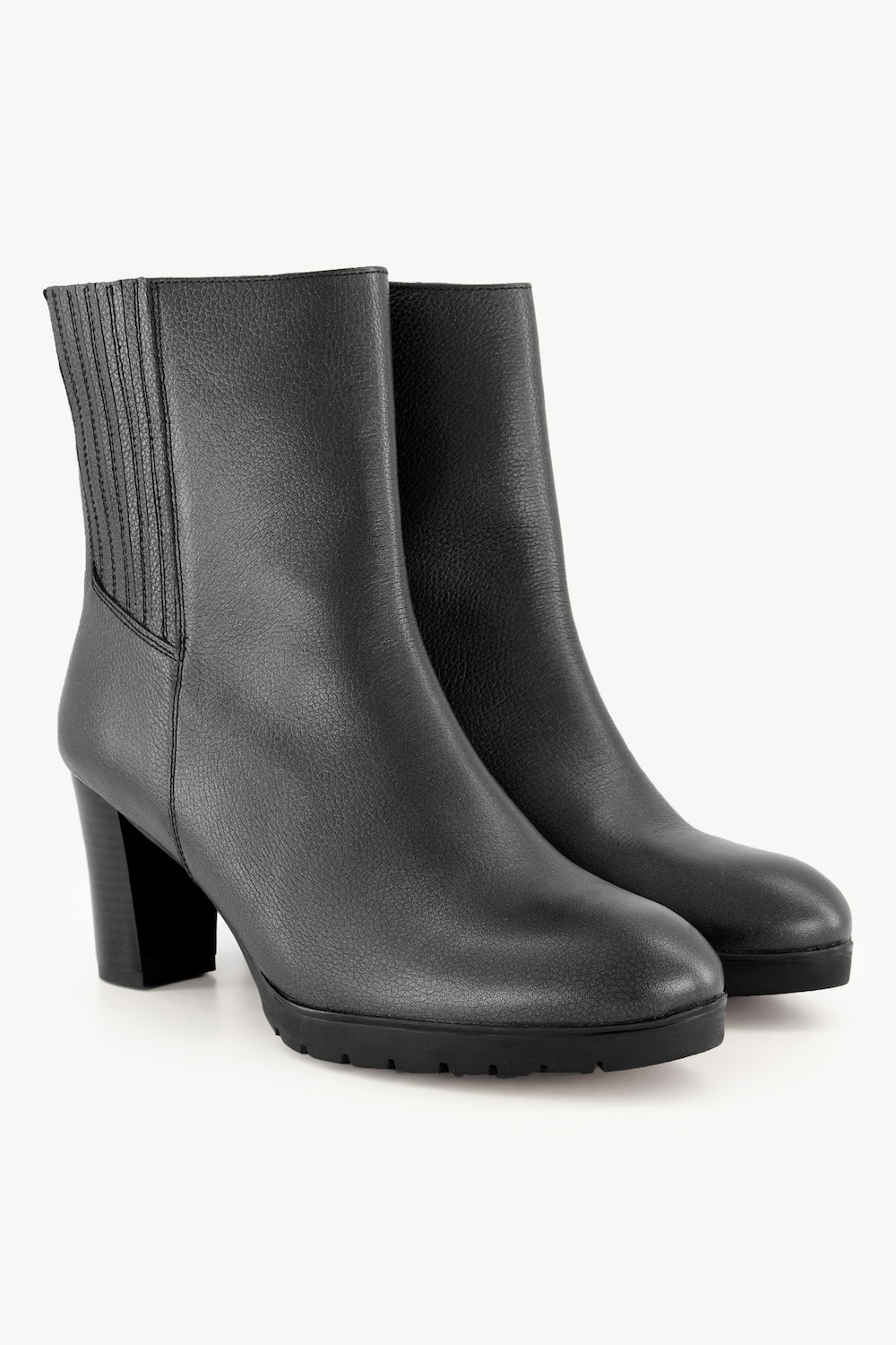 Leder-Stiefeletten, Damen, schwarz, Größe: 38, Sonstige/Leder, Ulla Popken Leder-Stiefeletten, Damen, schwarz, Größe: 38, Sonstige/Leder, Ulla Popken von Ulla Popken
