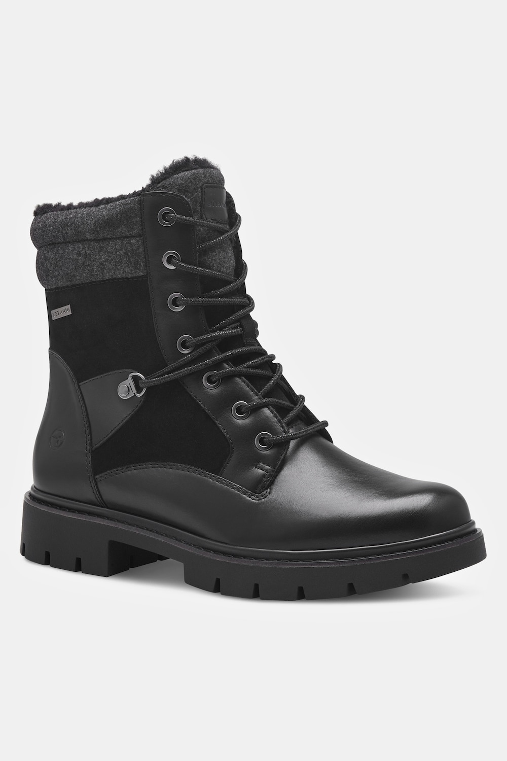 Tamaris Leder-Stiefeletten, Damen, schwarz, Größe: 38, Polyester/Leder, Ulla Popken Tamaris Leder-Stiefeletten, Damen, schwarz, Größe: 38, Polyester/Leder, Ulla Popken von Ulla Popken