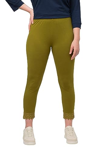 Ulla Popken Damen 7/8-leggings Leggings, Gelbgrün, 54-56 Große Größen EU von Ulla Popken