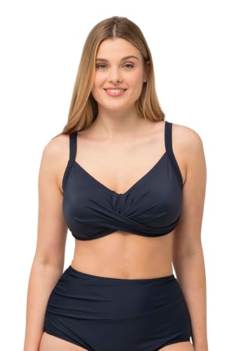 Ulla Popken Damen Bikinitop Tina, Uni Bikini, Schwarz, 58 von Ulla Popken