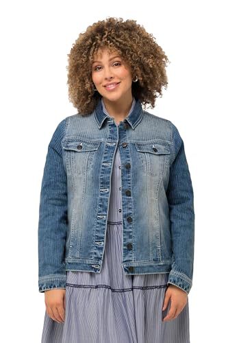 Ulla Popken, Damen, große Größen, Denimjacke gestreift von Ulla Popken