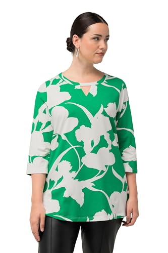 Ulla Popken, Damen, große Größen, Keyhole Shirt mit Blumenallover von Ulla Popken