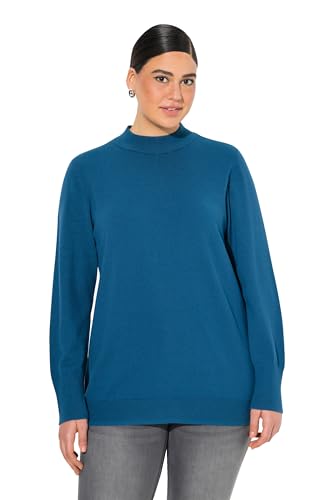 Ulla Popken Damen, Stehkragen, Langarm, Rippbündchen Pullover, blaugrün, 46-48 von Ulla Popken