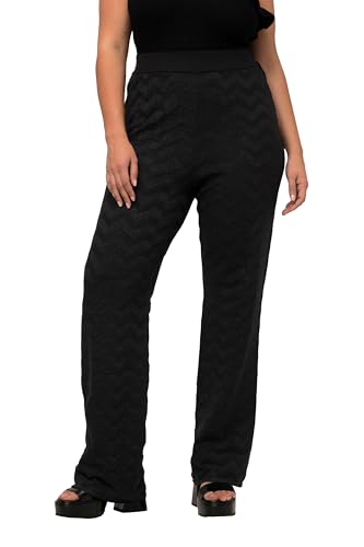 Ulla Popken Damen Strickhose Hose, schwarz, 50-52 von Ulla Popken