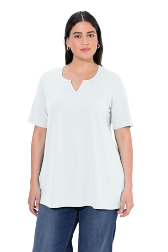 Ulla Popken Damen, A-Linie, Tunika-Ausschnitt, Halbarm T-Shirt, Schneeweiß, 50-52 Ulla Popken Damen, A-Linie, Tunika-Ausschnitt, Halbarm T-Shirt, Schneeweiß, 50-52 von Ulla Popken