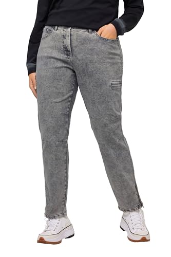 Ulla Popken Damen, Boyfriend Jeans, Grey Denim, 44 von Ulla Popken