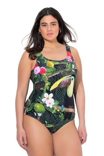 Ulla Popken Damen, Tukan, ohne Softcups, Rundhalsausschnitt Badeanzug, schwarz, 58-60 Ulla Popken Damen, Tukan, ohne Softcups, Rundhalsausschnitt Badeanzug, schwarz, 58-60 von Ulla Popken