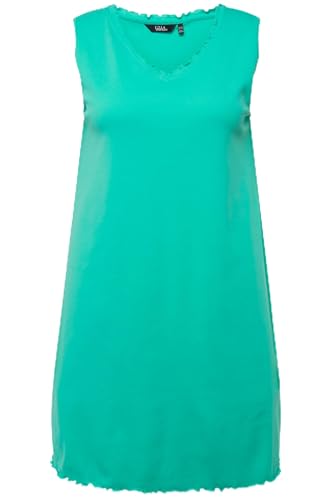 Ulla Popken Damen, Wellenkanten, A-Linie, Feinripp, Biobaumwolle 793167 Kleid, Grün, 46-48 Ulla Popken Damen, Wellenkanten, A-Linie, Feinripp, Biobaumwolle 793167 Kleid, Grün, 46-48 von Ulla Popken