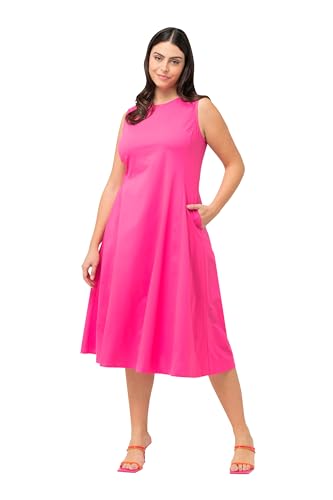 Ulla Popken Damen, ärmellos, A-LINE Kleid, Hibiskuspink, 42-44 von Ulla Popken