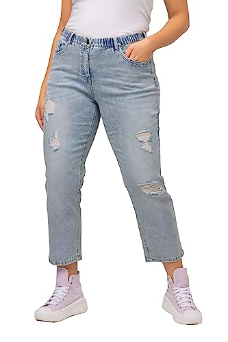 Ulla Popken Damen 7/8-Boyfriend-Jeans Jeans, Light Blue, 44 von Ulla Popken