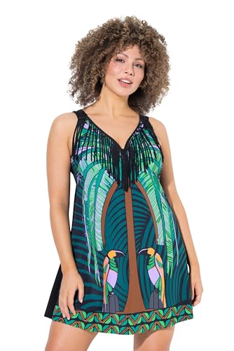 Ulla Popken Damen Badekleid Alissa, Fransen, Papagei Badeanzug, Schwarz, 42 EU Ulla Popken Damen Badekleid Alissa, Fransen, Papagei Badeanzug, Schwarz, 42 EU von Ulla Popken