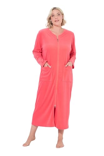 Ulla Popken Damen Bademantel, 2-wege-zipper, Frottee, Kuschelweich Frottee-Bademantel, Koralle, 58-60 EU Ulla Popken Damen Bademantel, 2-wege-zipper, Frottee, Kuschelweich Frottee-Bademantel, Koralle, 58-60 EU von Ulla Popken