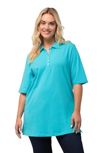 Ulla Popken Damen Basic Poloshirt T-Shirt, tiefes aqua, 58-60 Ulla Popken Damen Basic Poloshirt T-Shirt, tiefes aqua, 58-60 von Ulla Popken