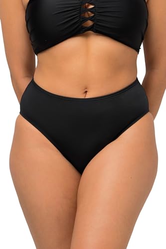 Ulla Popken Große Größen Damen Bikinihose Bikinislip, Schwarz (Schwarz 10), 42 von Ulla Popken