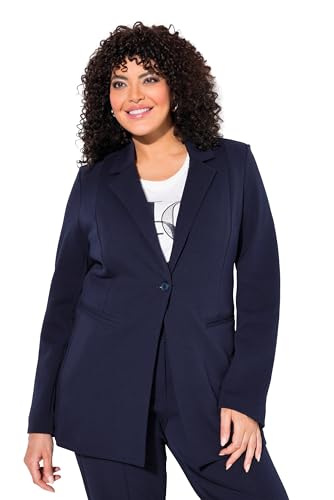 Ulla Popken Damen Blazer, Punto Di Roma, A-Linie, Reverskragen, Stretch, Marine, 42-44 EU Ulla Popken Damen Blazer, Punto Di Roma, A-Linie, Reverskragen, Stretch, Marine, 42-44 EU von Ulla Popken
