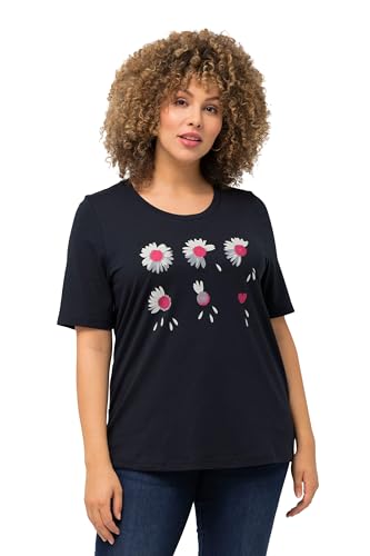 Ulla Popken Damen Blütenzauber T-Shirt, Schwarz, 46-48 EU Ulla Popken Damen Blütenzauber T-Shirt, Schwarz, 46-48 EU von Ulla Popken