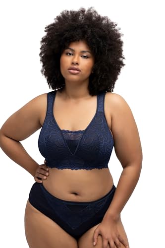Ulla Popken Damen Bralette, Spitze BH, Nachtblau, 95B EU Ulla Popken Damen Bralette, Spitze BH, Nachtblau, 95B EU von Ulla Popken